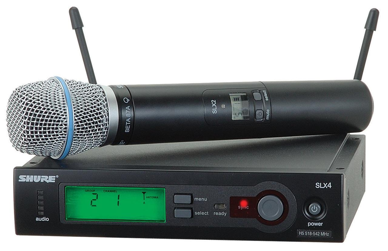 SHURE SLX24E/BETA87-K3E Радиосистема SLX с ручным микрофоном BETA87 - фото 1 - id-p83907800