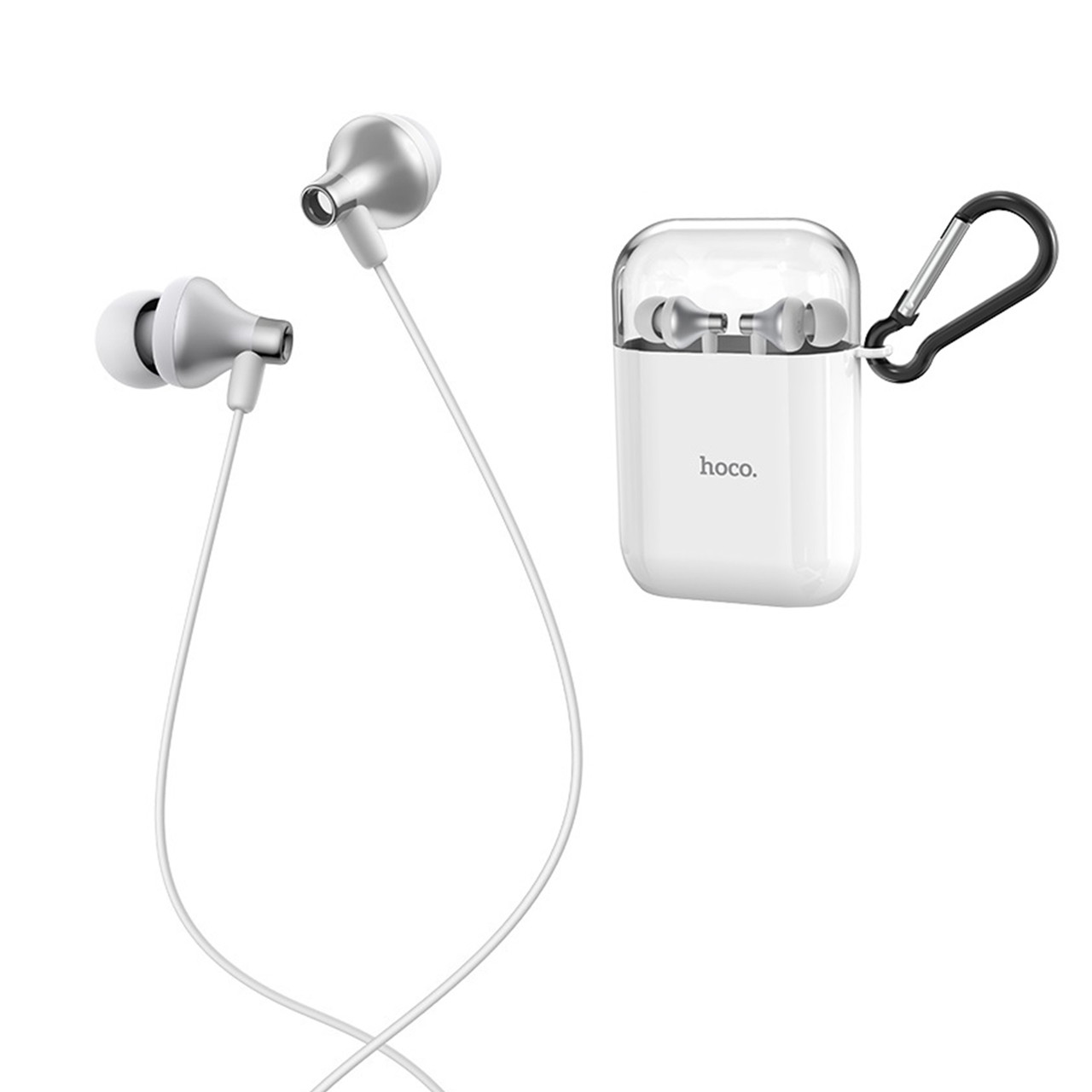 Гарнитура Hoco M74 Classic universal Earphones, Black/White