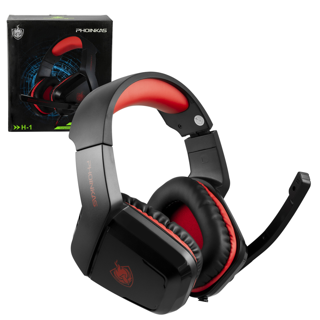 Гарнитура Phonikas Gaming H-1, Black/Red