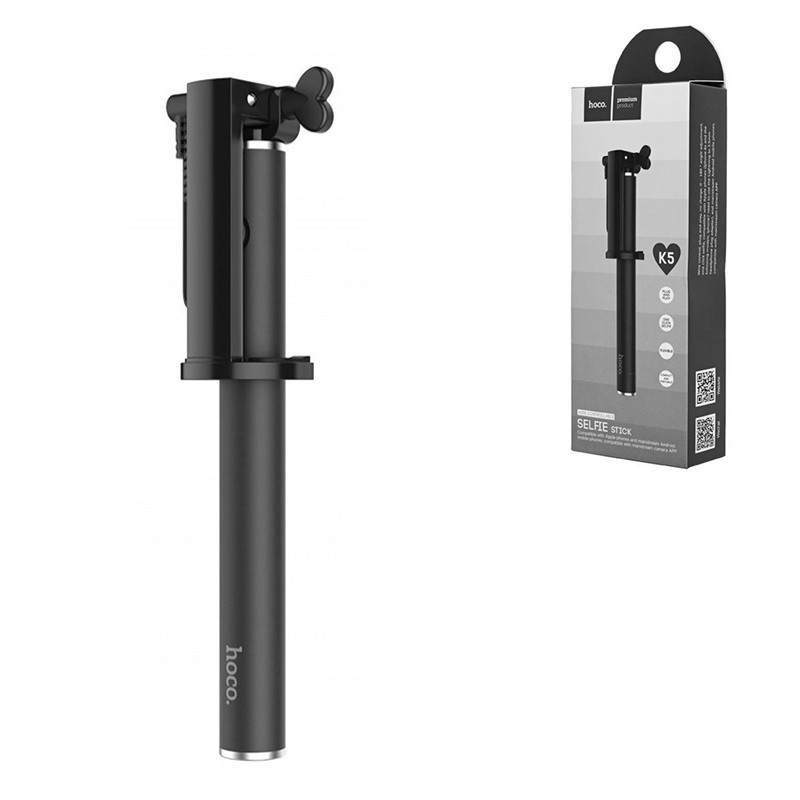 Монопод Hoco K5 Neoteric Wire Controllable Black
