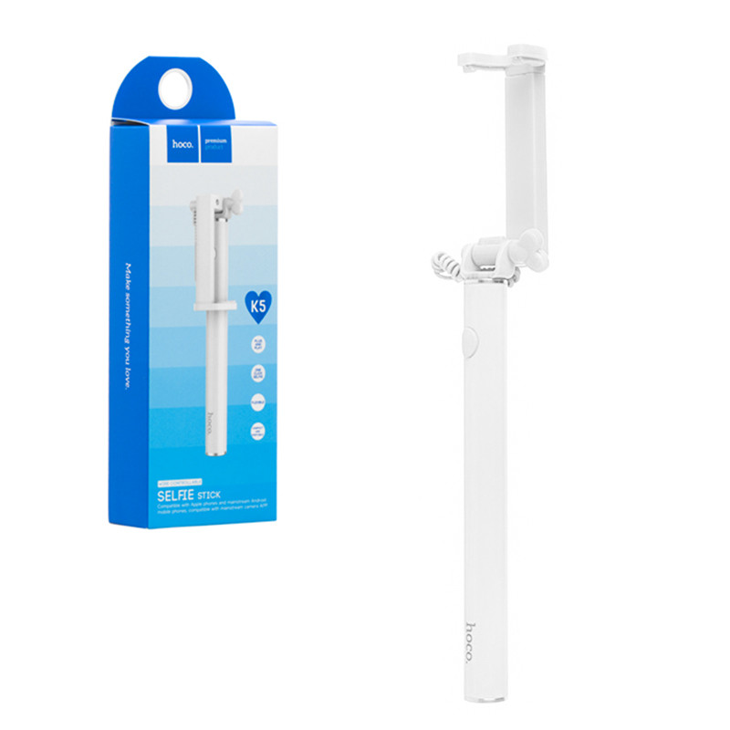 Монопод Hoco K5 Neoteric Wire Controllable White