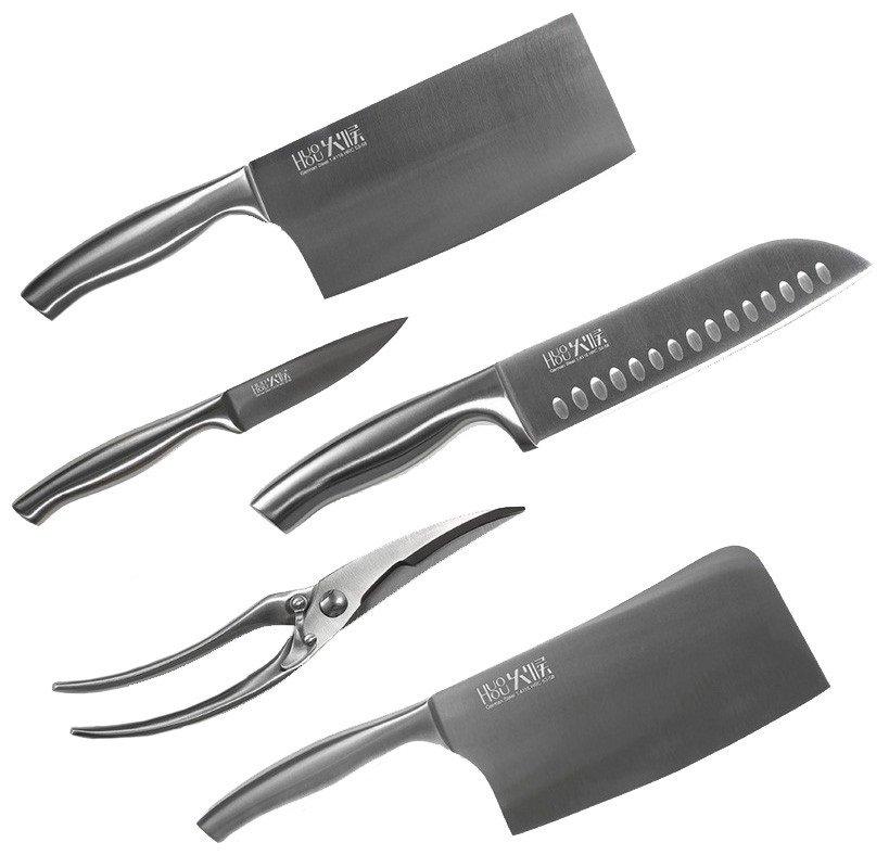 Набор кухонных ножей Xiaomi Huo Hou 6 in 1 Steel Knife Set