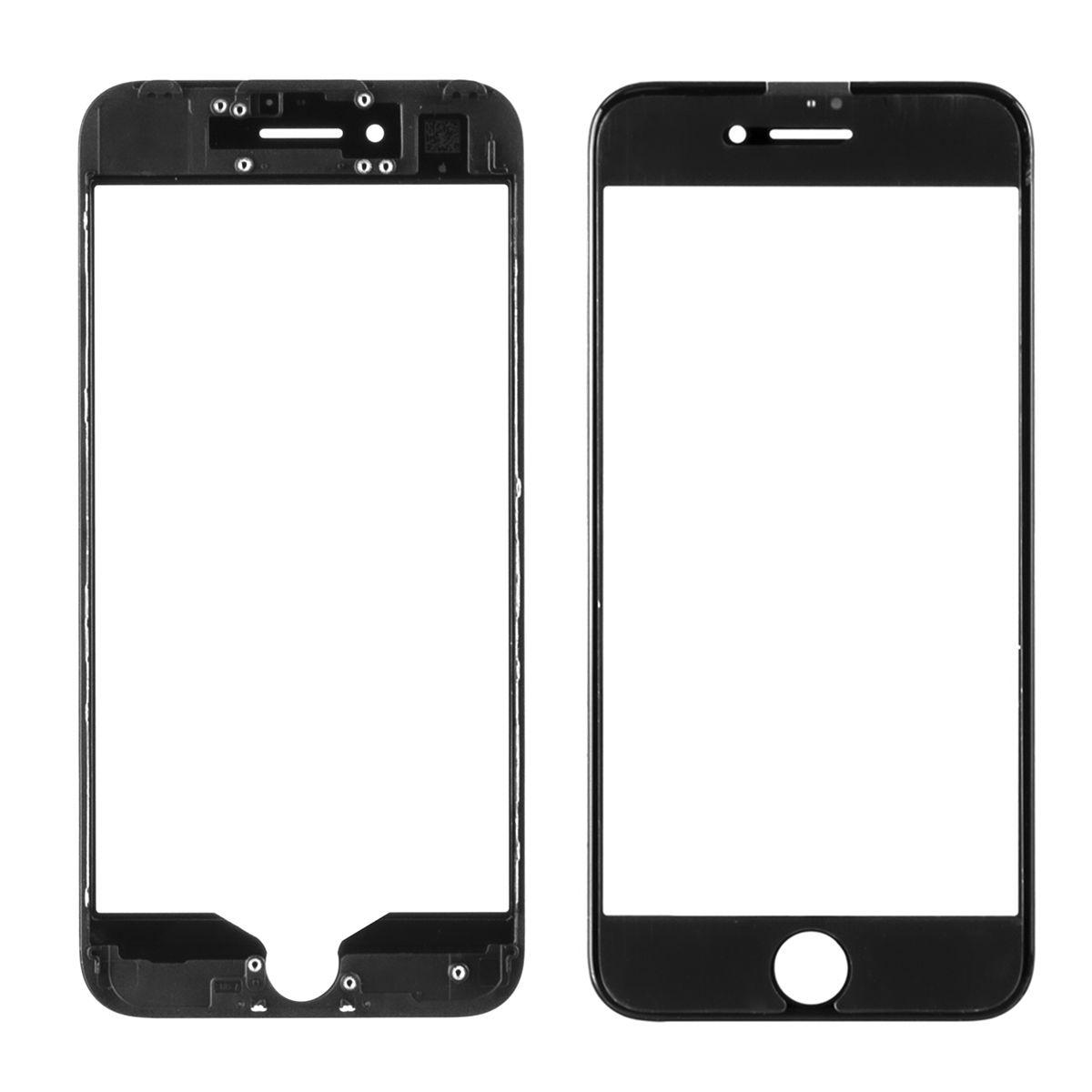 Стекло дисплей для iPhone 8G (3 в 1) с рамкой и OCA пленкой, Black