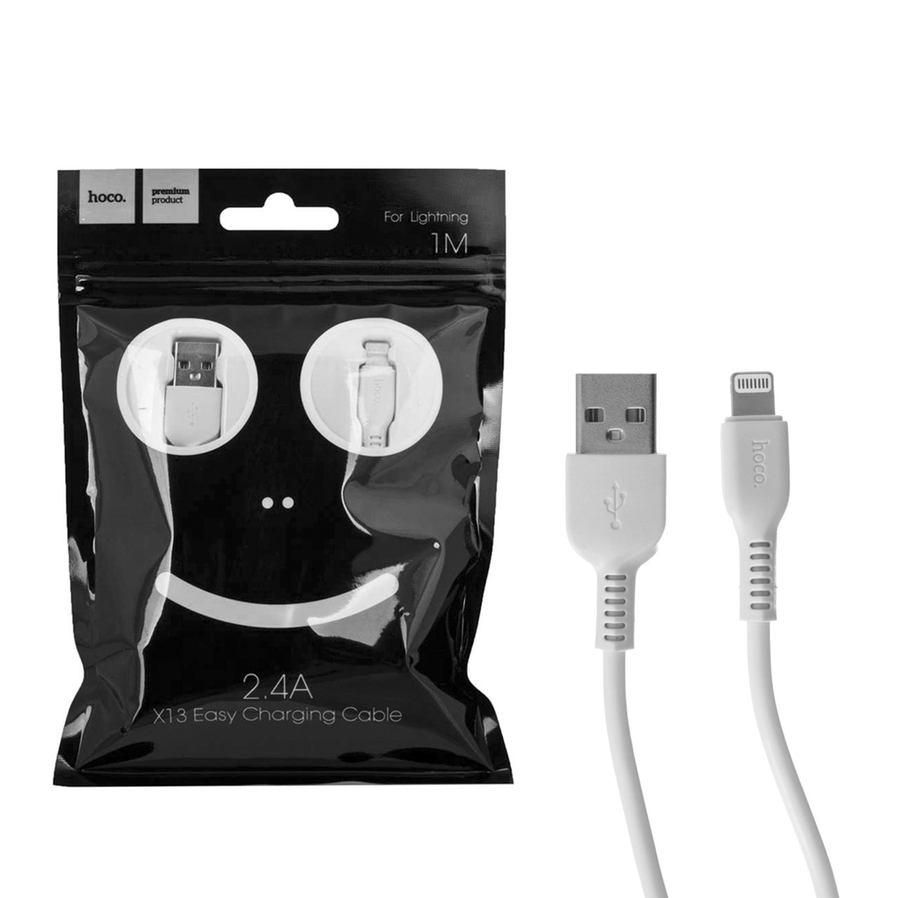 Кабель Apple lightning Hoco X13 Easy 1.0m White