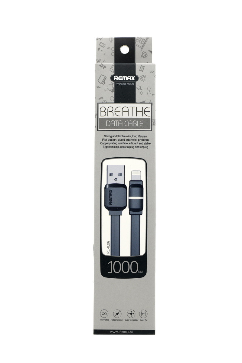 Кабель Apple lightning Remax RC-029i 1m Black