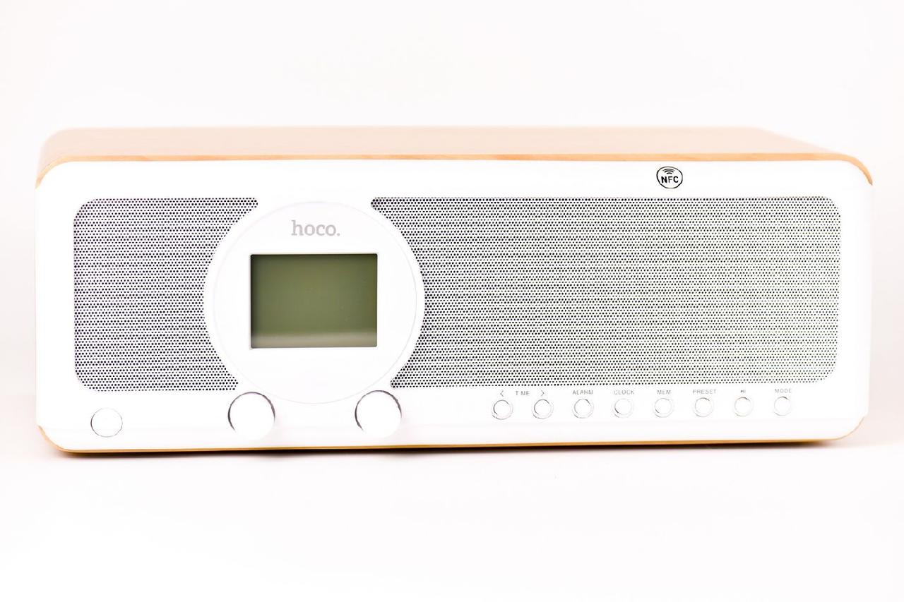 Портативная акустическая система Bluetooth Hoco BS12 Woodlen Beige/Black