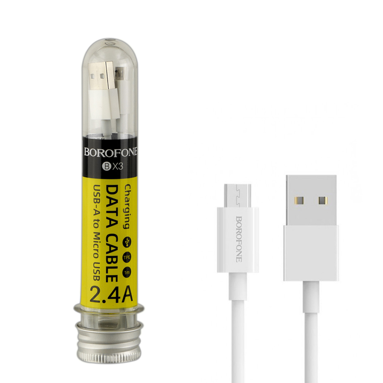 Кабель Micro USB Borofone BX3 1m, White