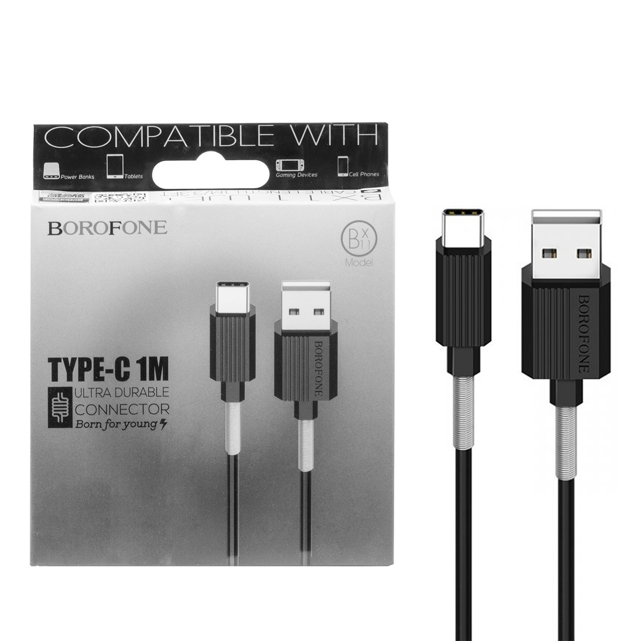 Кабель Type- C Borofone BX11 1m, Black