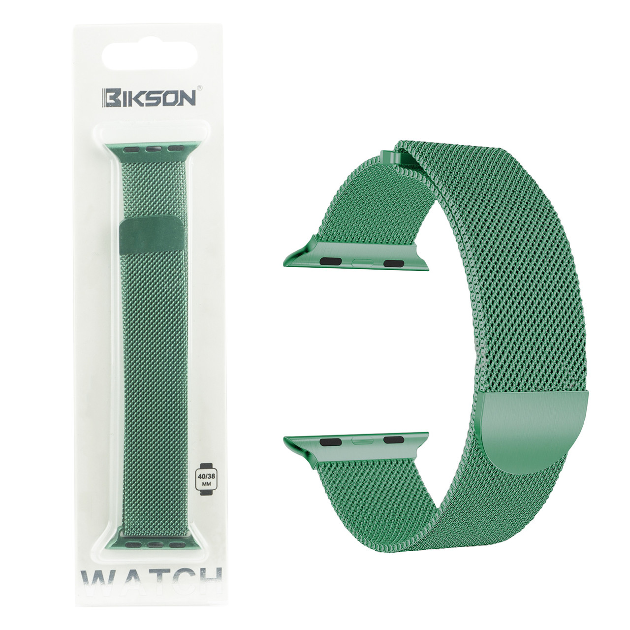 Ремешок For Apple Watch 38mm/40mm Bikson Magnetic Milanese Loop, Green