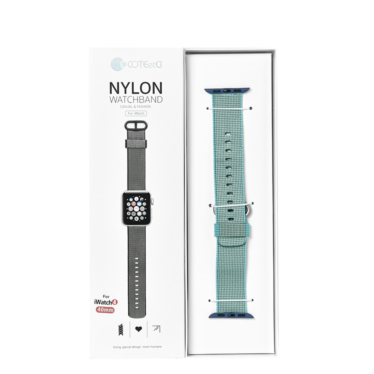 Ремешок For Apple Watch 38mm/40mm COTEetCI W11 WH5213-BL Nylon Blue