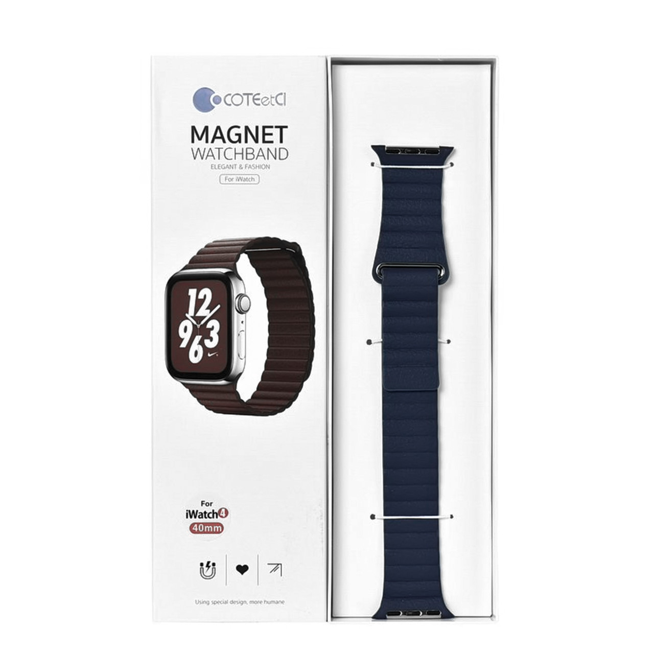 Ремешок For Apple Watch 38mm/40mm COTEetCI W7 WH5205-DB Magnet Dark Blue