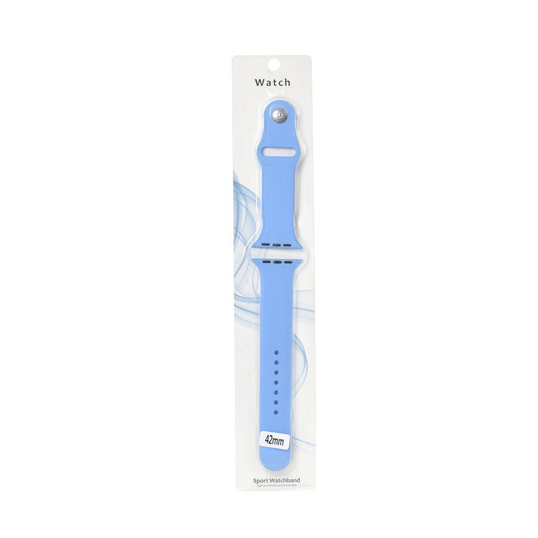 Ремешок For Apple Watch 42mm Sport Watchband Silicone Light Blue