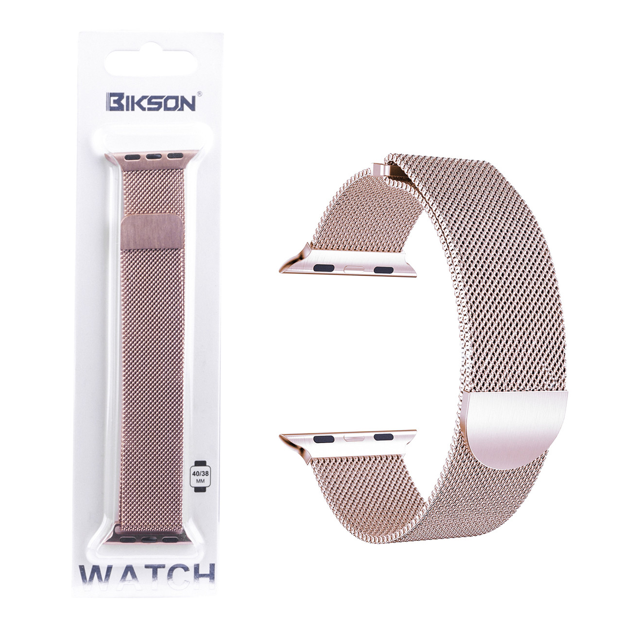 Ремешок For Apple Watch 42mm/44mm Bikson Magnetic Milanese Loop, Pink Gold
