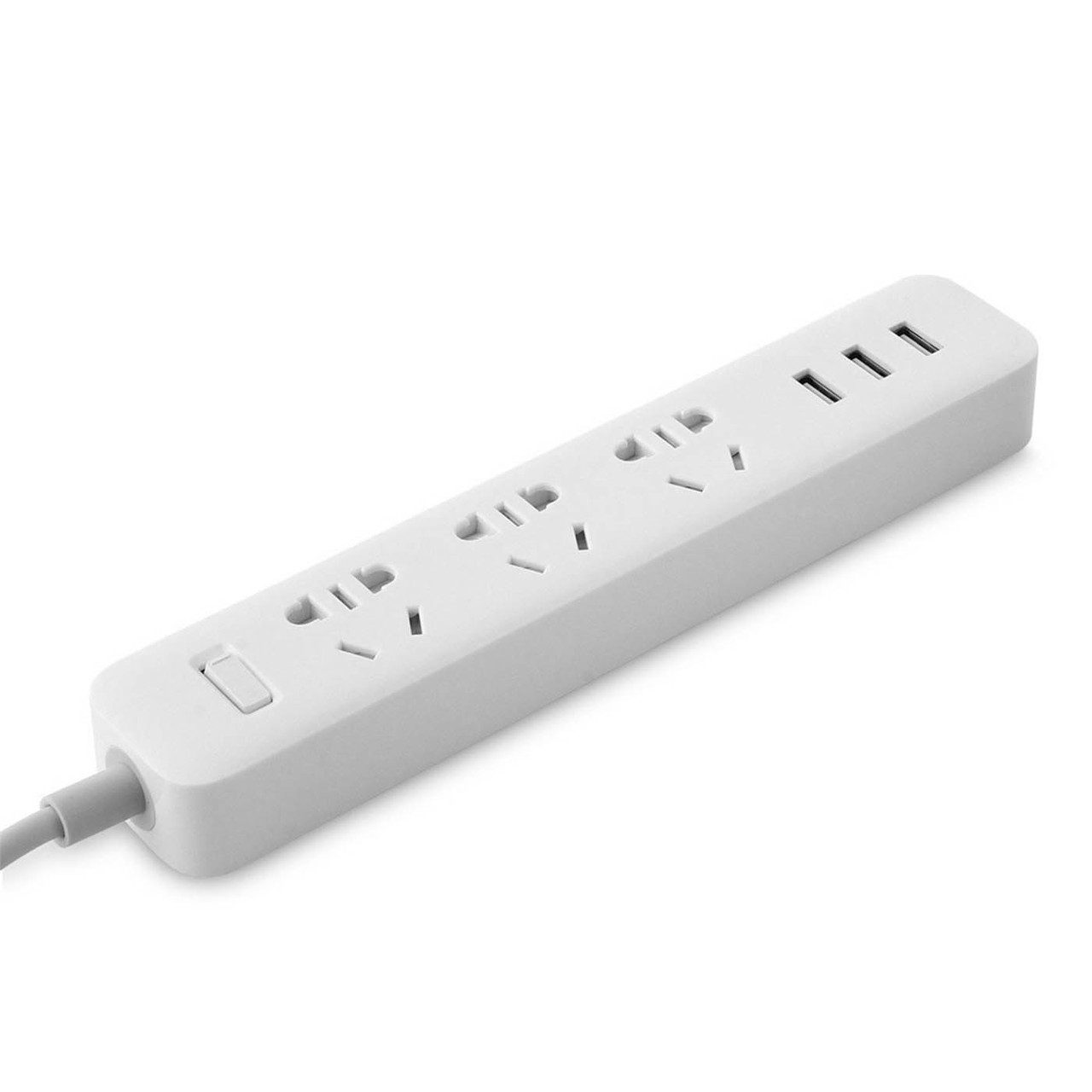 Сетевой фильтр Xiaomi Mi Power Strip XMCXB01QM, 3 розетки, 1.4м, 3хUSB, White