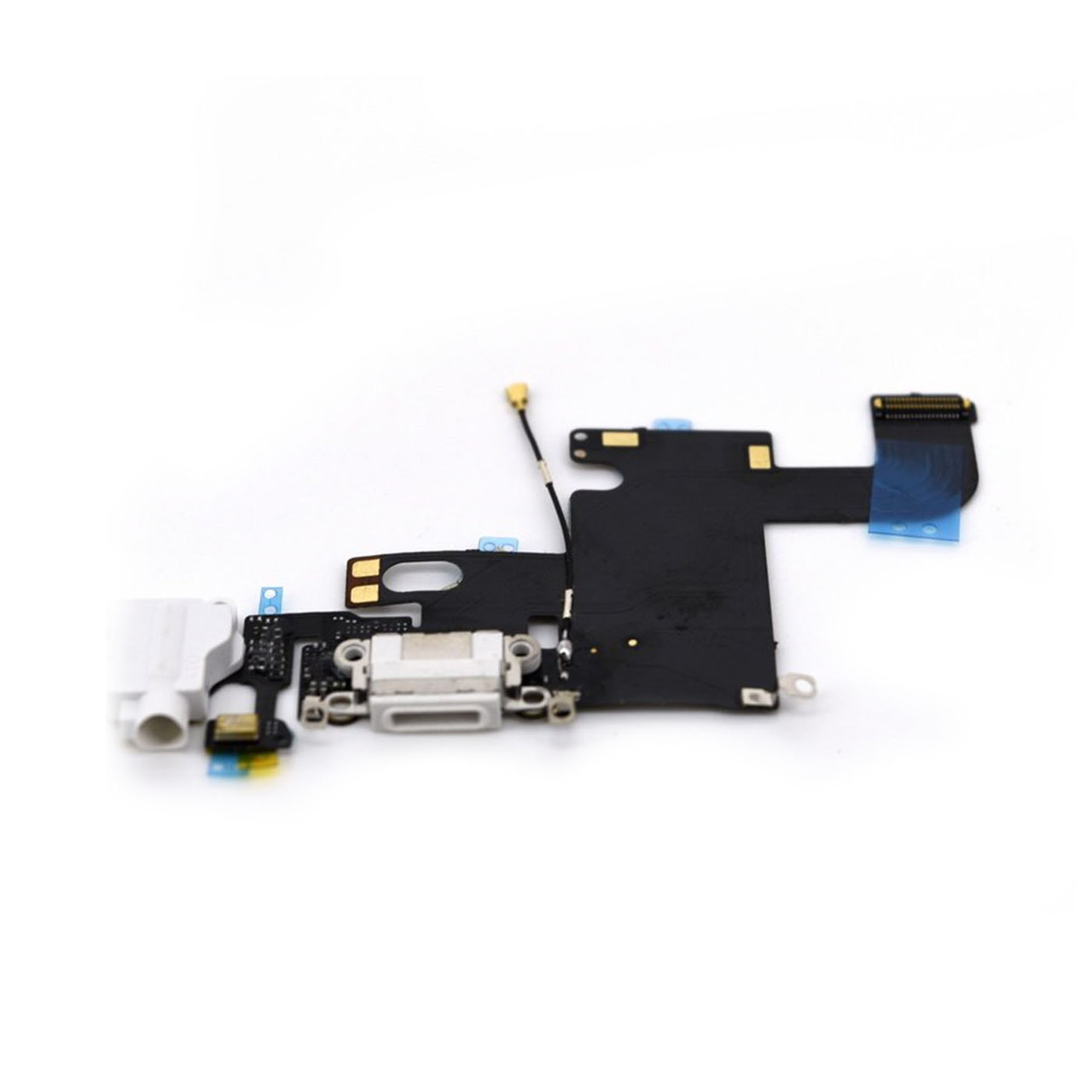 Шлейф Apple iPhone 6G с коннектором заряда и разъемом гарнитуры White (50)