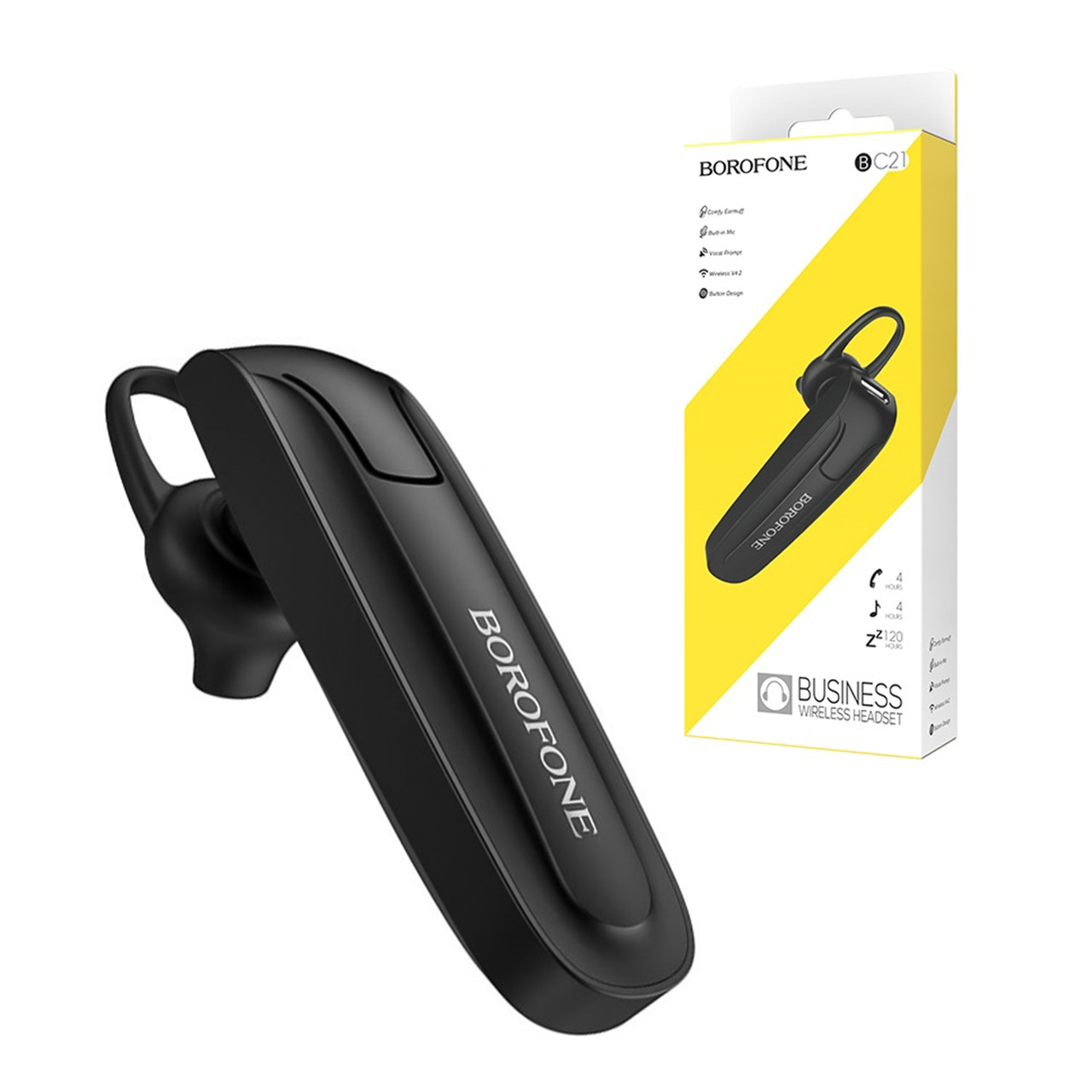Bluetooth гарнитура Borofone BC21, Black