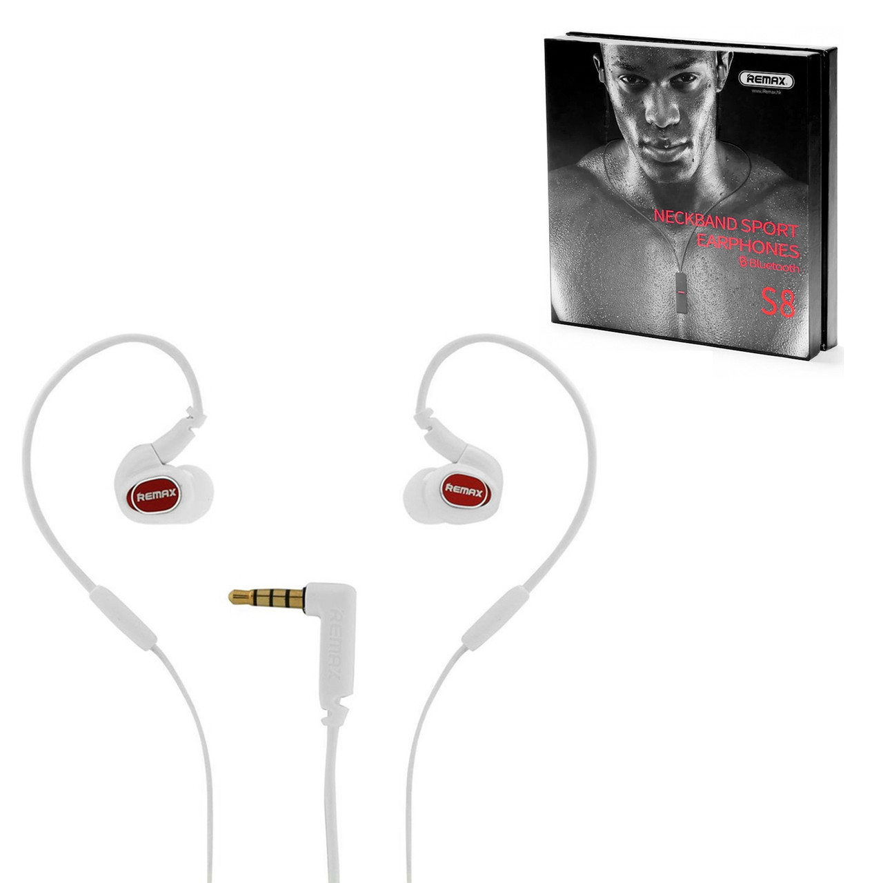 Bluetooth Гарнитура Remax S8 Neckband Sport Earphones White