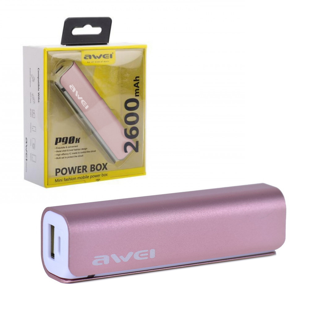 Power bank Awei P90K 2600 mAh 1XUSB Pink