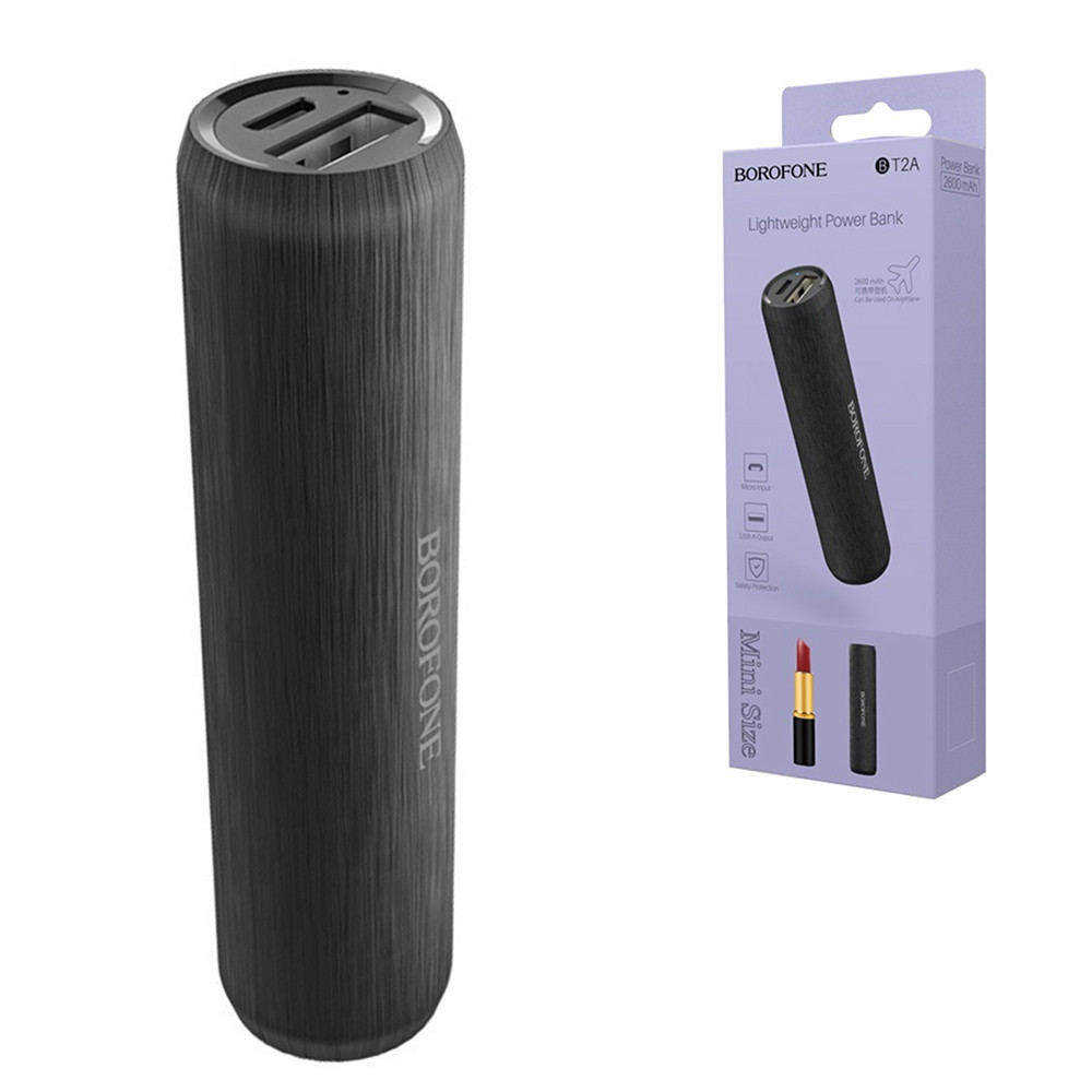 Power bank Borofone BT2A Mini Size 2600mAh 1XUSB 5V/2A, Black