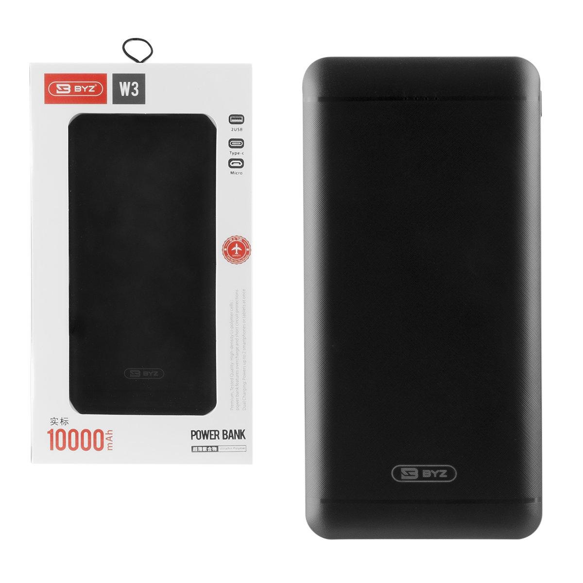Power bank BYZ W3 10000mAh 2XUSB, Black