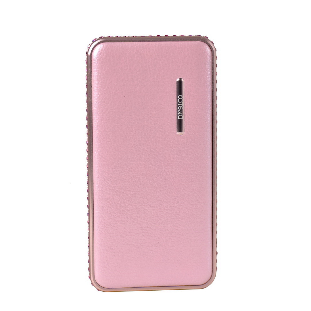 Power Bank COTEetCI CS5052-MRG 6000mAh 1XUSB Leather Diamond Rose Gold