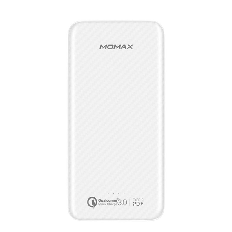 Power bank Momax iP65W iPower minimal PD 10000mAh 3XUSB Quick Charge 3.0 +PD White