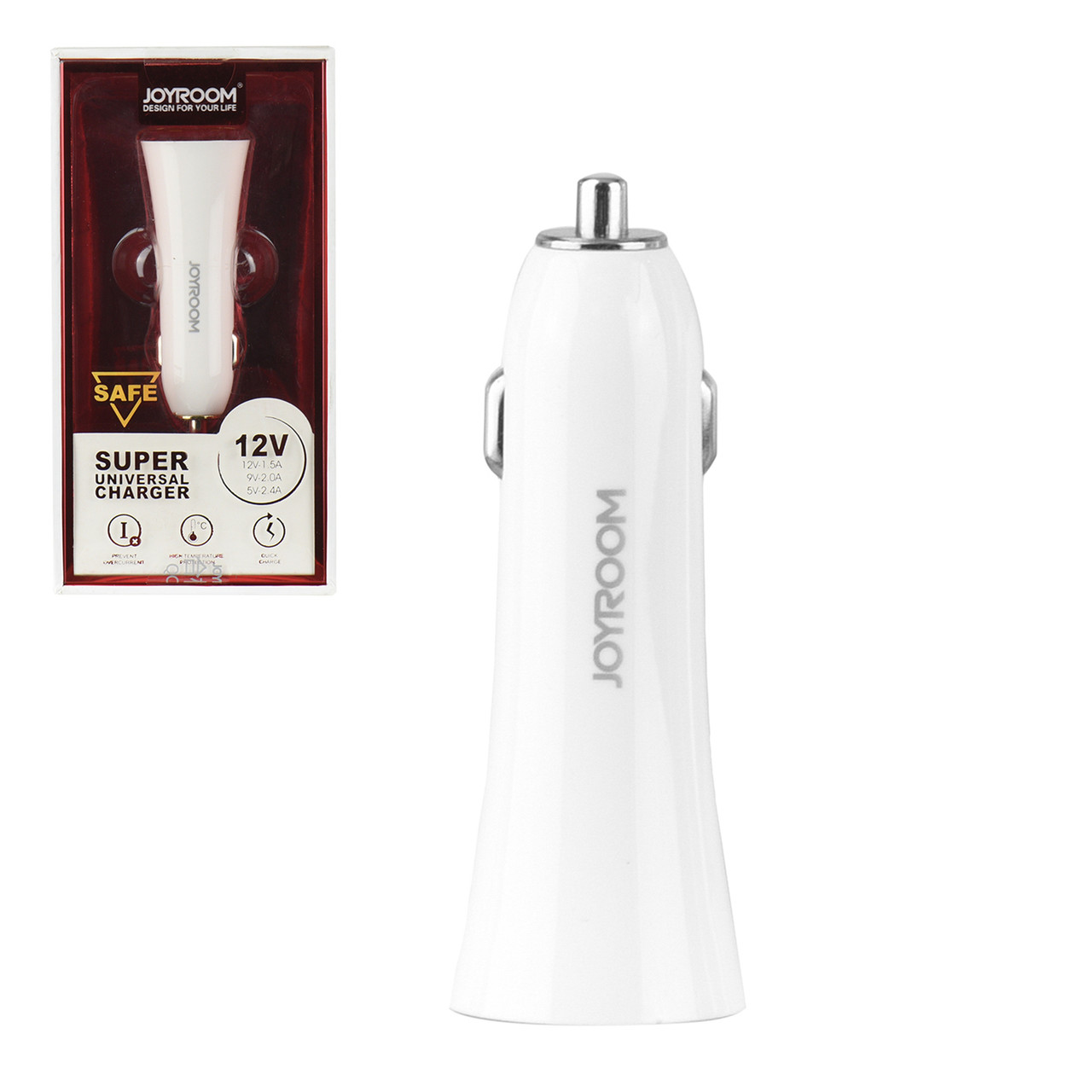 Автомобильное зарядное устройство Joyroom JR-C101 K1 2.4A 2XUSB White