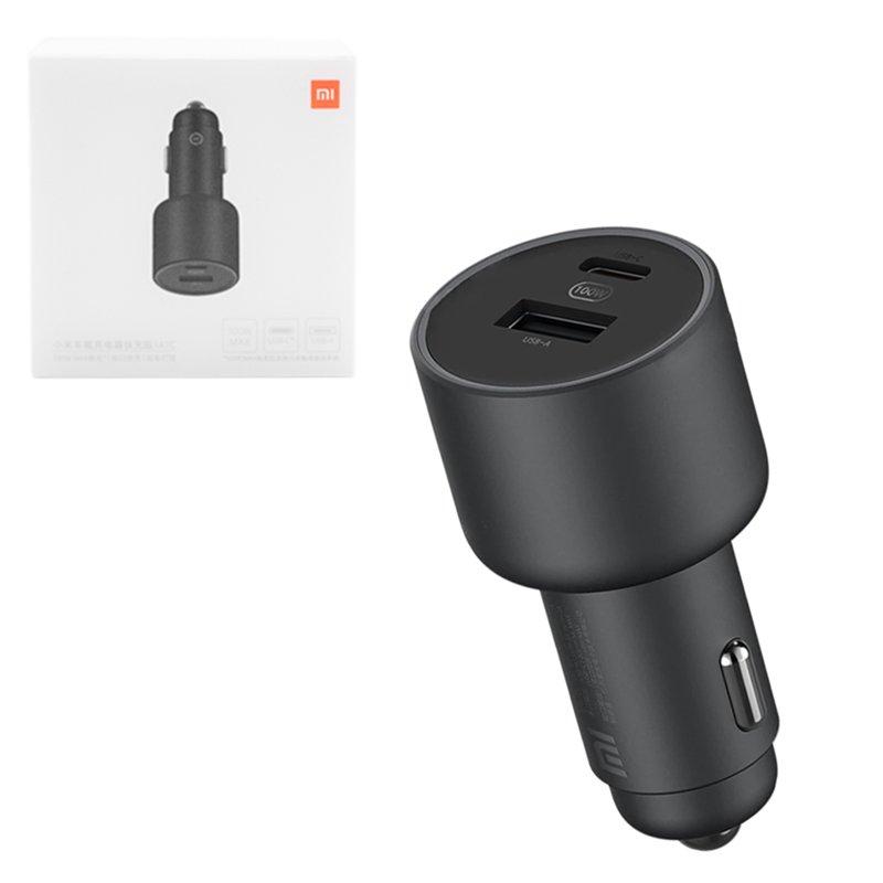 Автомобильное зарядное устройство Xiaomi 1A1C с кабелем Type- C/Type- C 100W (CC07ZM), Black