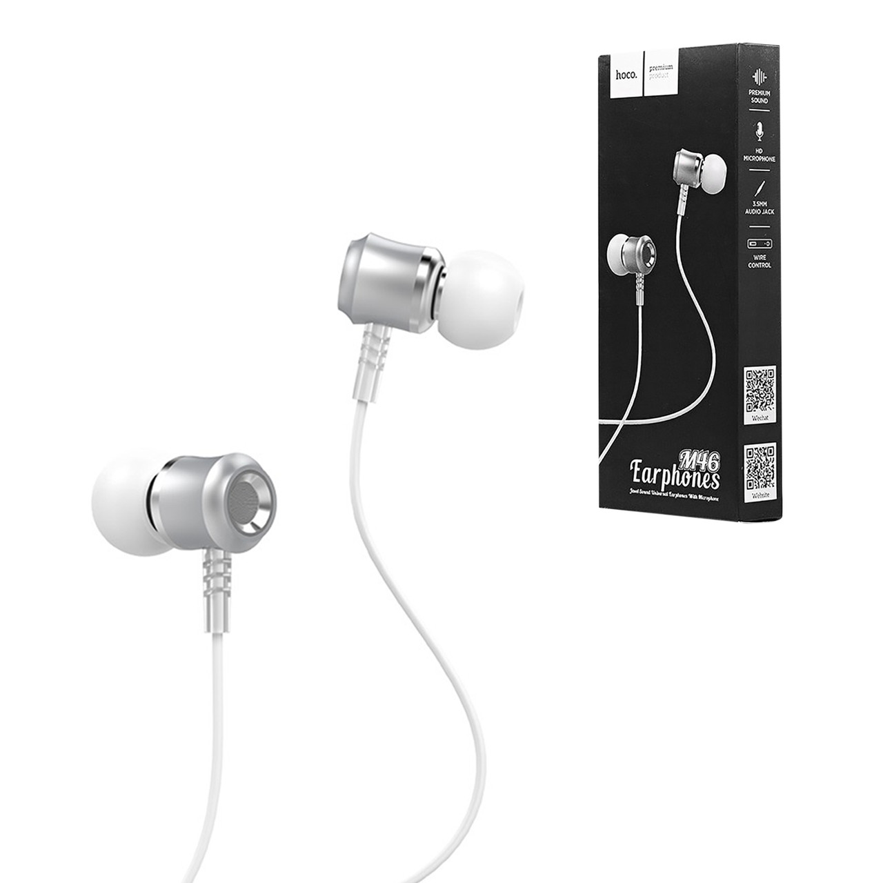 Гарнитура Hoco M46 Jewel Sound Universal Silver