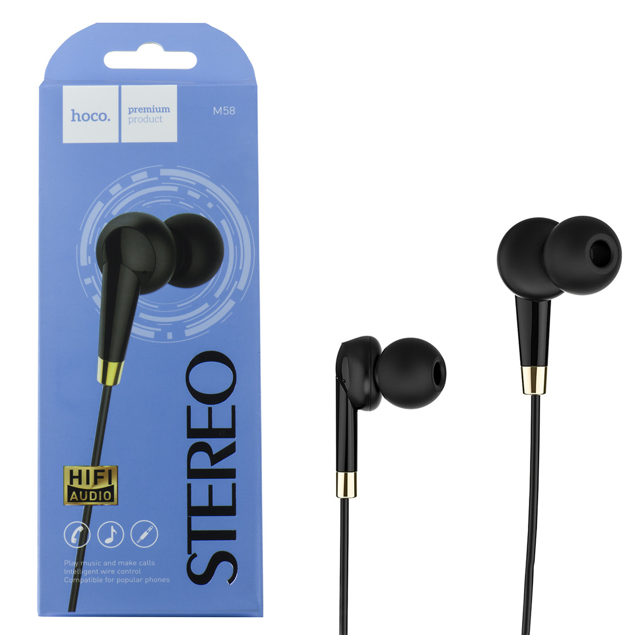 Гарнитура Hoco M58 Stereo HiFi Audio, Black