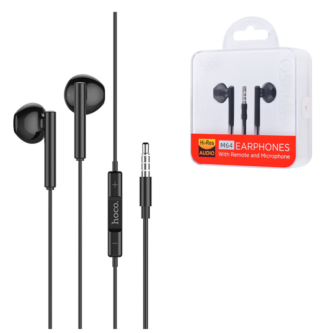 Гарнитура Hoco M64 Stereo Earphones, Black