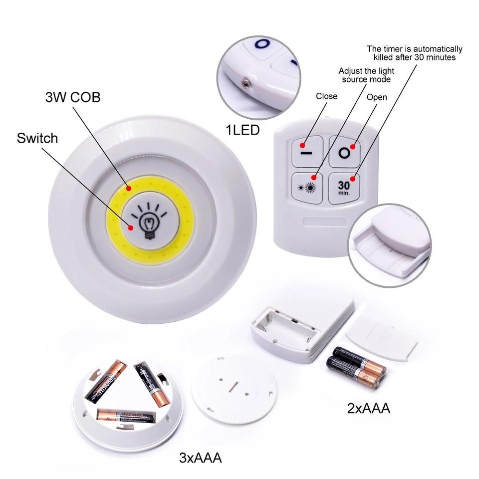 Комплект LED светильников с пультом д/у и таймером LED light with Remote