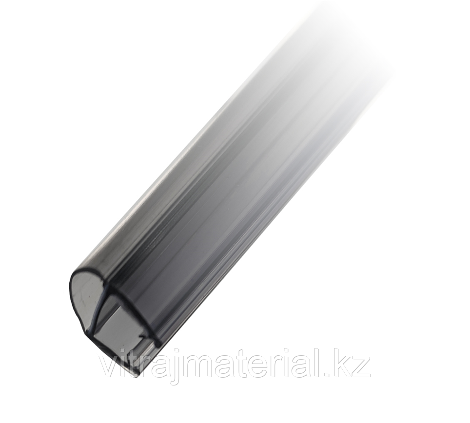 Профиль DG-4 уплотнительный прозрачный черный L=2200 мм. для стекла 8 мм.