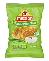 Қаймақ пен пияз дәмі бар жүгері чипсы (Mission)