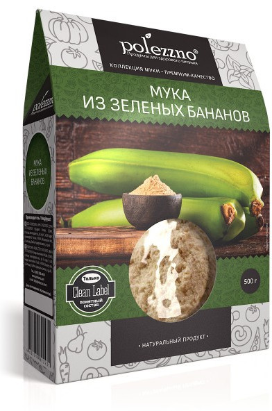 Мука из зеленых бананов, 500г
