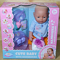 8060-501 Cute Baby пупс с горшком,набор для кормления (отправ. в разобран.виде)38*37см