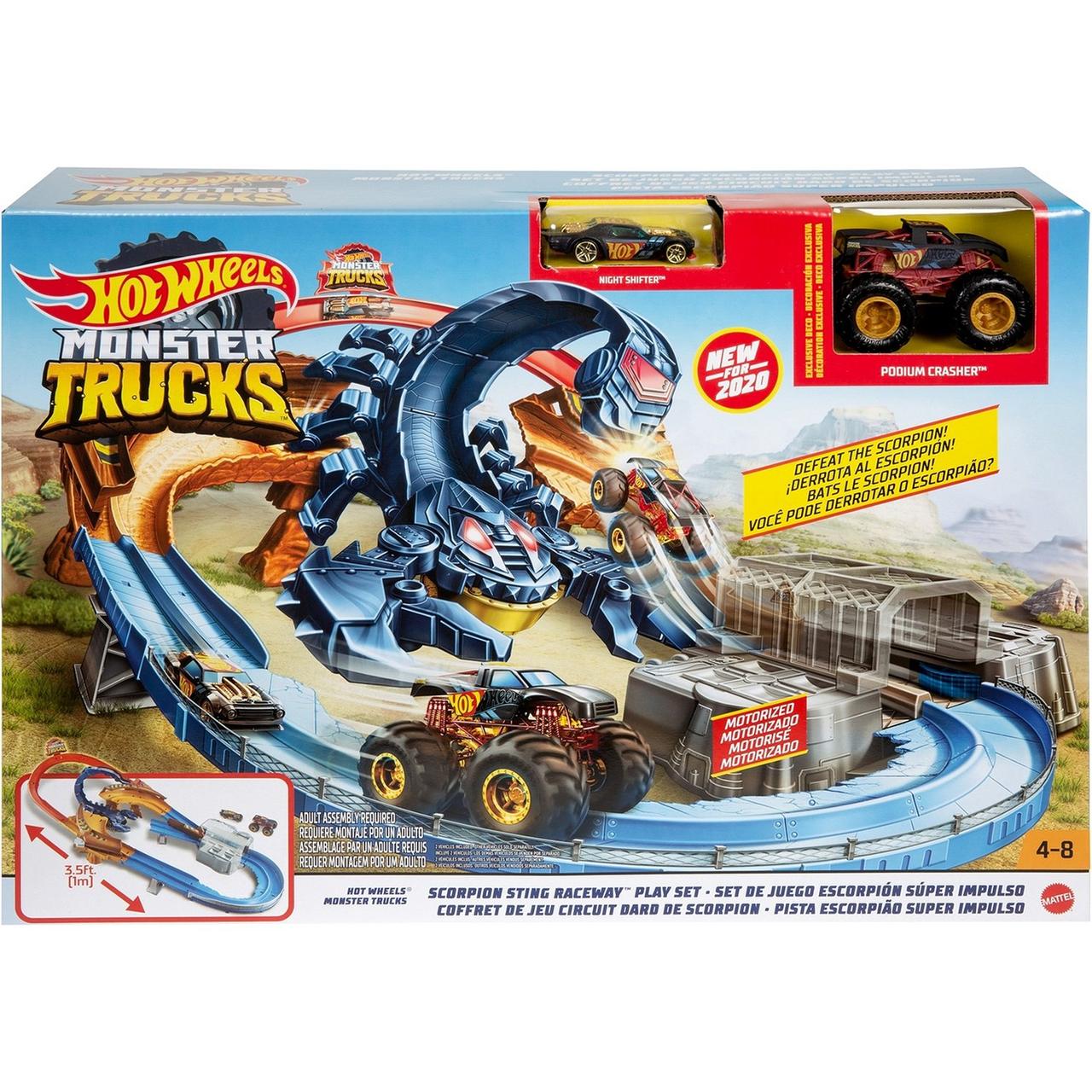 Hot Wheels Игровой набор Monster Trucks: Гонка со скорпионом GNB0, Хот Вилс Монстр-тракc