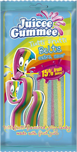 Мармелад Belts TuttiFrutti фруктовые язычки (ремешки) 85гр