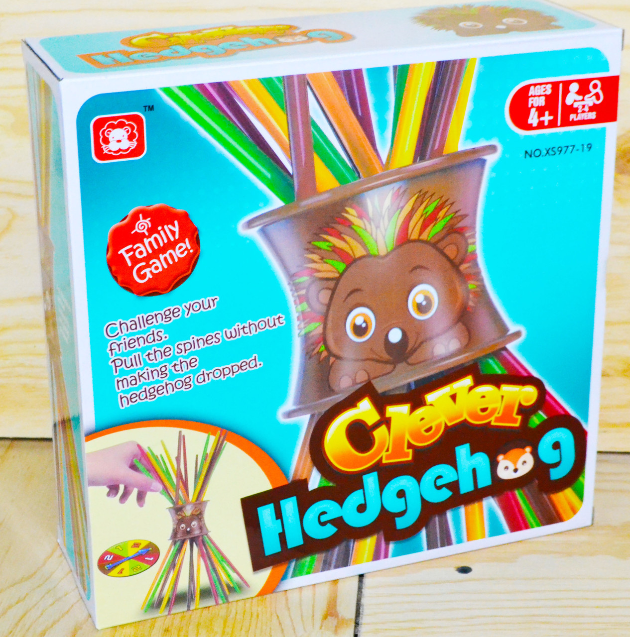 Помятая упаковка!!! 977-19 Настольная игра Вытащи из шалашки Clever Hedgehog 26*26см
