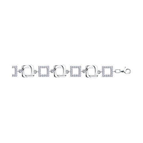 Браслет DIAMANT ( SOKOLOV ) серебро с родием, фианит 94-150-00568-1