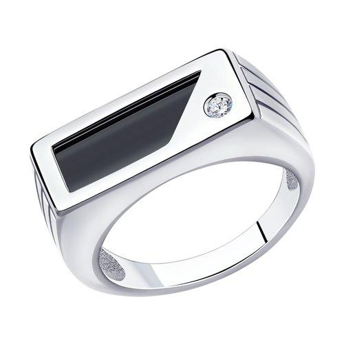 Кольцо мужчинам Diamant (SOKOLOV) серебро с родием, наношпинель фианит 94-112-00562-1