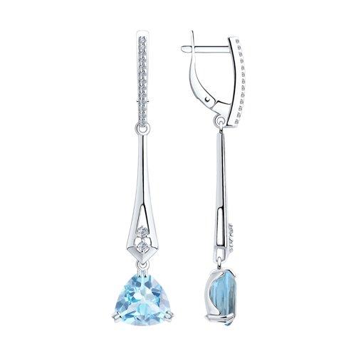 Серьги Diamant (SOKOLOV) , топаз фианит 94-321-00554-1