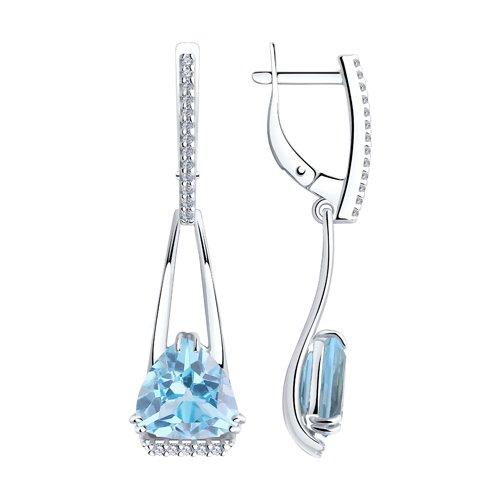Серьги Diamant (SOKOLOV) , топаз фианит 94-321-00546-1
