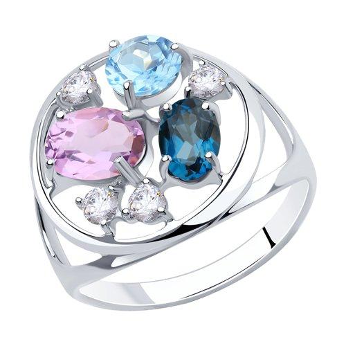 Кольцо Diamant (SOKOLOV) , топаз аметист фианит 94-310-00664-1