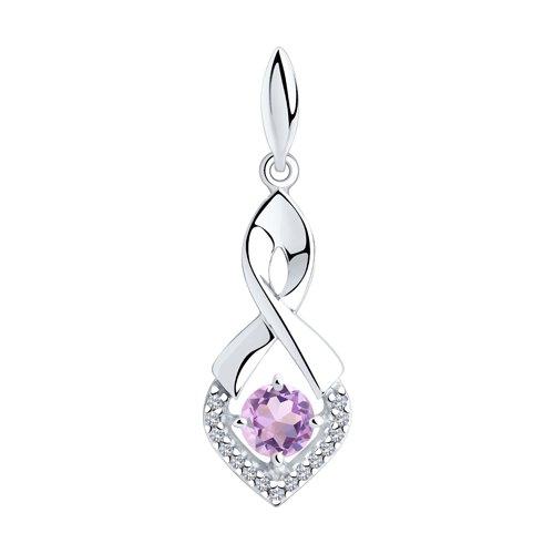 Подвеска Diamant (SOKOLOV) , аметист фианит 94-330-00380-3