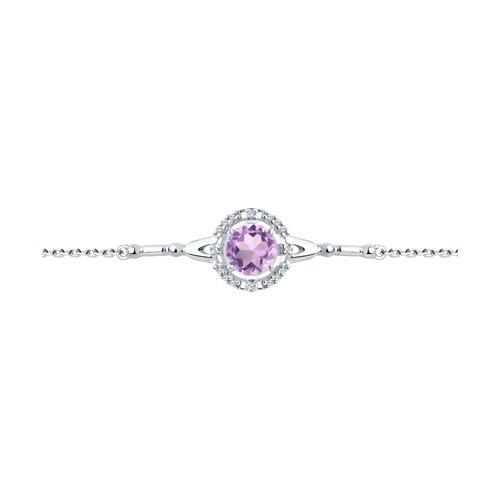 Браслет Diamant (SOKOLOV) , аметист фианит 94-350-00679-2