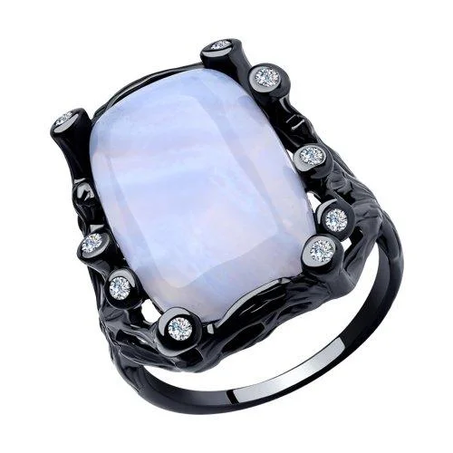 Кольцо Diamant (SOKOLOV) , агат синт. фианит 94-310-00518-3