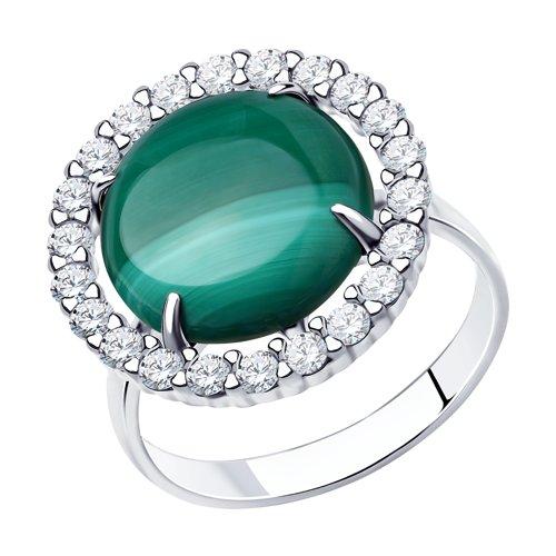 Кольцо Diamant (SOKOLOV) , малахит фианит 94-310-00830-1