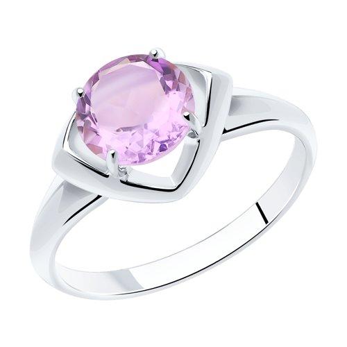 Кольцо Diamant (SOKOLOV) серебро с родием, аметист 94-310-00783-2