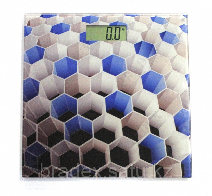 Весы напольные с 3D рисунком «СОТЫ» (BATHROOM SCALE honeycombs - CB301) - фото 3 - id-p8831182